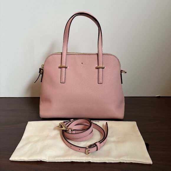 Kate Spade New York Cedar Street Maise Leather Pink/Rose Jade Satchel Crossbody - Picture 1 of 12
